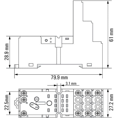 7760056263 - 12A SCM 2CO ECO Relay Socket with Screw Connections  (Pack of 10)