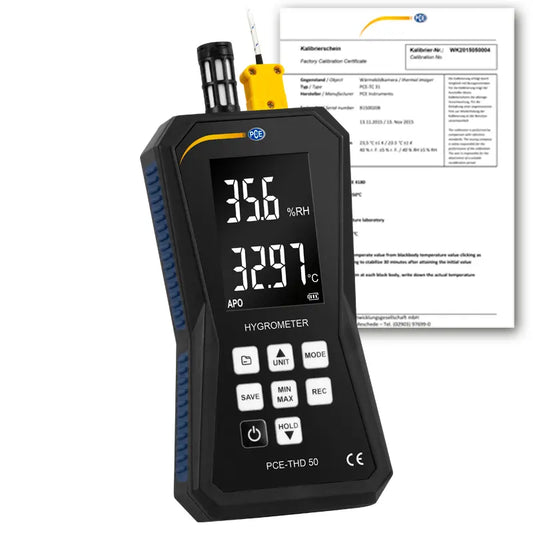 PCE-THD 50 - Digital Thermometer with K-Type Probe, -20 to 60 °C Range