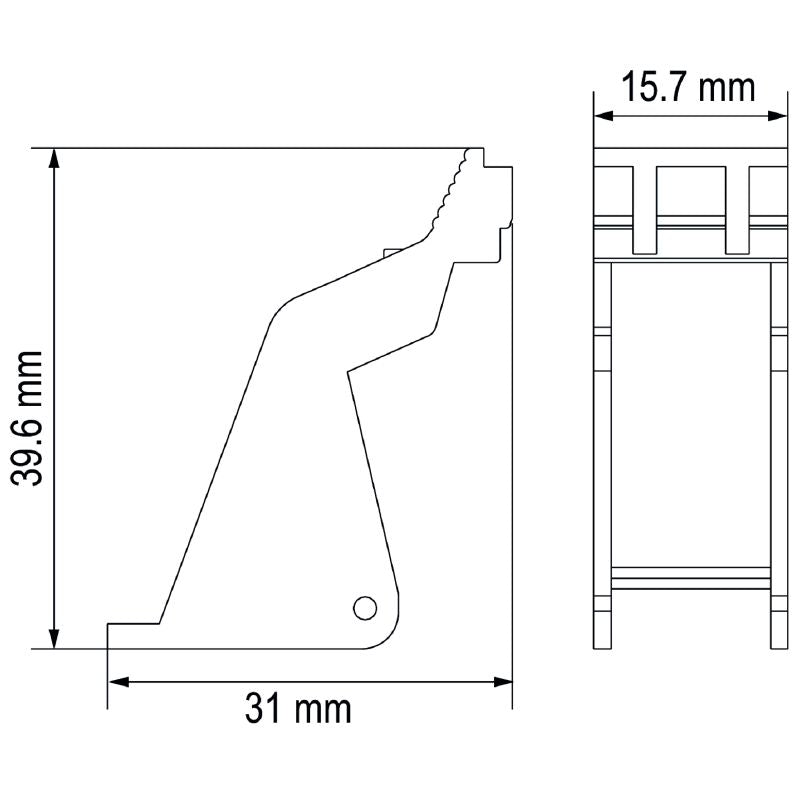 7760056389 - D-Series Retaining Clip 39.6mm Depth, Marker Holder  (Pack of 10)
