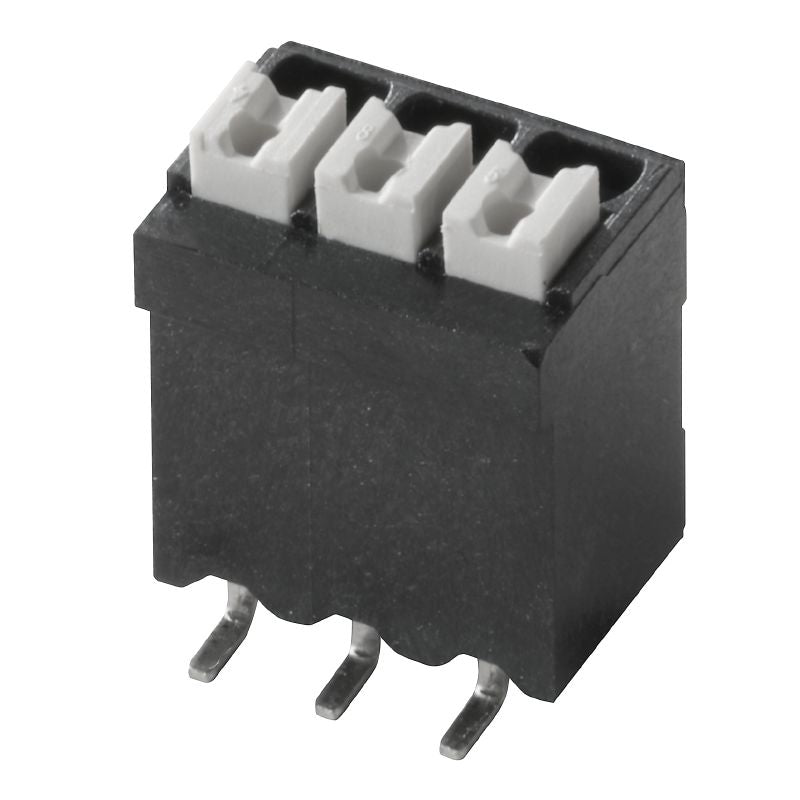 1250370000 - 3.50mm Black PCB Terminal, 3 Poles, 180° Angle  (Pack of 180)
