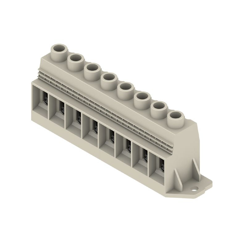 1386840000 - 15mm PCB Terminal for 8 Poles, 90° Angle, Pebble Grey  (Pack of 8)