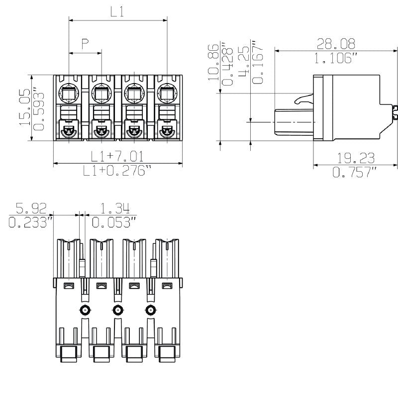 1394830000 - 7.5mm Pitch Female PCB Connector for 9 Poles  (Pack of 24)