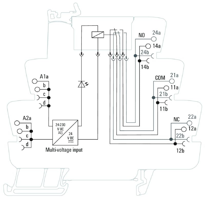 2663040000 - Relay Module 24-230V, 2CO, AgNi Contacts, 8A Capacity  (Pack of 10)