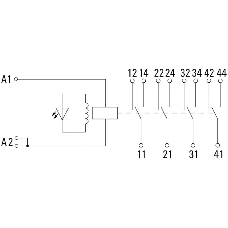 1542450000 - 230V AC Relay Module with 4 Changeover Contacts  (Pack of 10)
