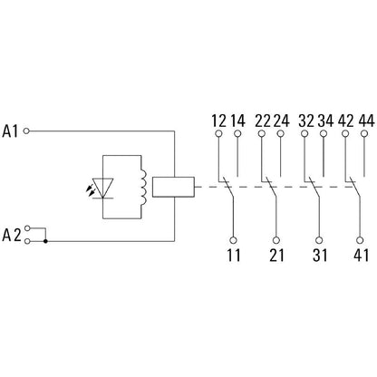1542450000 - 230V AC Relay Module with 4 Changeover Contacts  (Pack of 10)
