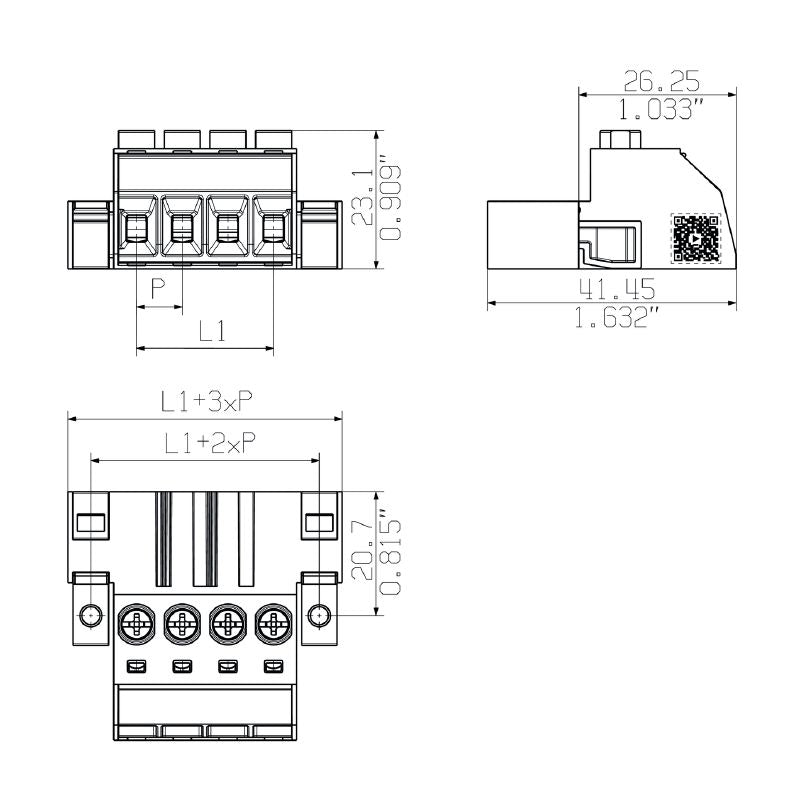 1932020000 - 7.62mm PCB Plug-In Connector, 8 Pole, 180° Angle  (Pack of 50)