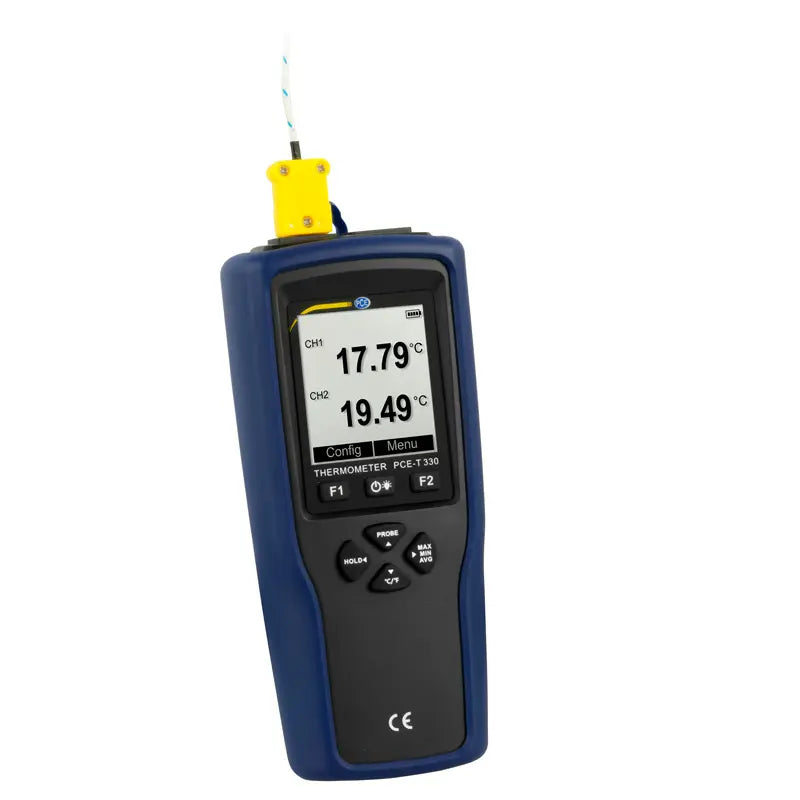 PCE-T 330 - Dual-Channel Thermometer with 20,000 Data Points Storage