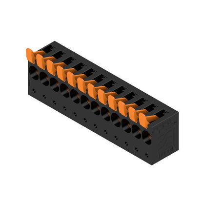 1988700000 - Black 10mm PCB Terminal, 12 Poles, 90° Angle, PUSH IN  (Pack of 10)