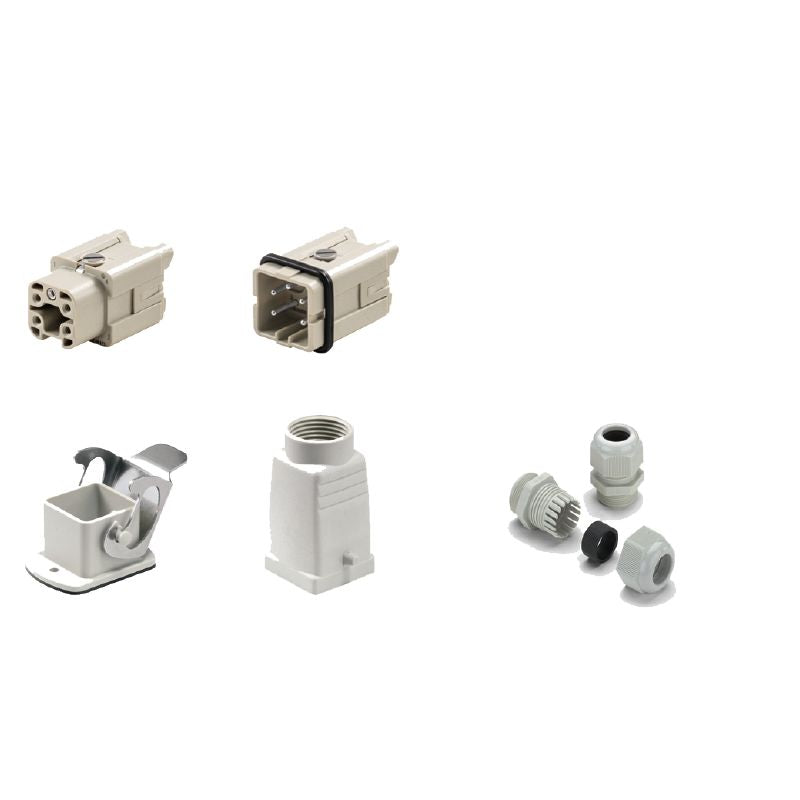 1802430000 - 4-Pole Heavy-Duty Connector Kit, 1 Installation Size, IP65