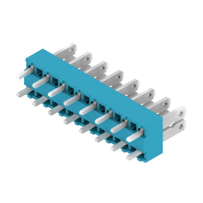 6385340000 - 5.00mm Blue PCB Terminal with 8 Poles, 180° Angle  (Pack of 250)