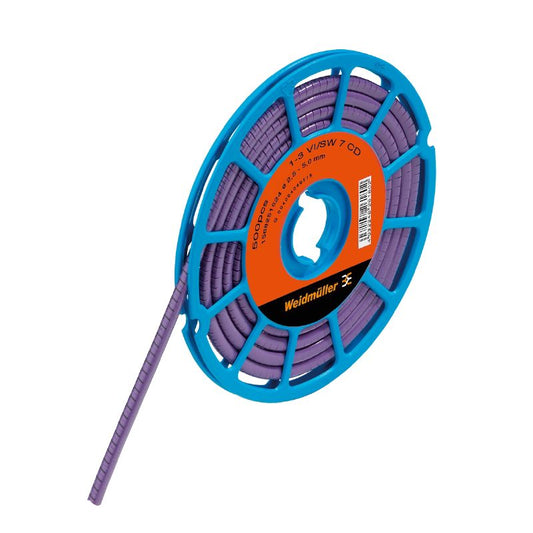 1568251524 - Violet PVC Cable Markers for 2.5-5mm Conductors  (Pack of 500)