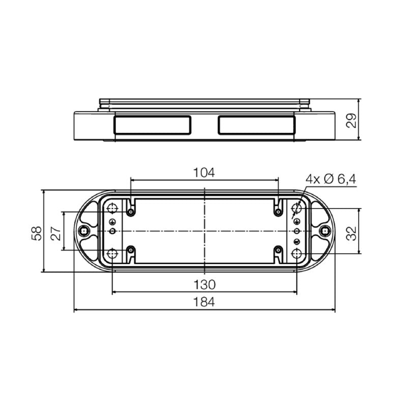 1827470000 - IP66/IP68 Bulkhead Enclosure with Clamping Yoke Connection