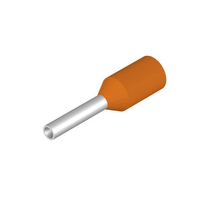 0409500000 - Orange 12mm Wire-End Ferrule with 2.6mm Collar, Pack of 500  (Pack of 500)