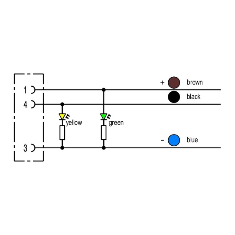 1444180300 - 3m M8 Female Socket Sensor Line with LED Indicator