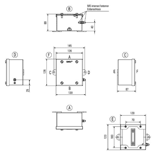 1002690000 - 120mm Stainless Steel Terminal Box with Mirror Finish