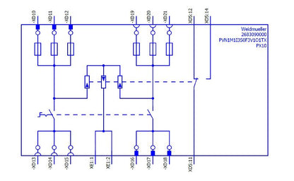 2683090000 - 1000V Photovoltaic Combiner Box with 3 Inputs & IP65 Housing