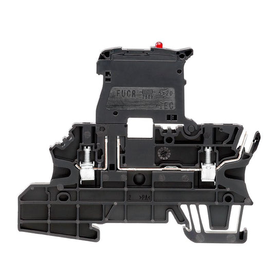 1162990000 - 3-Connection Black Fuse Terminal for TS 35 Mounting Rail  (Pack of 50)