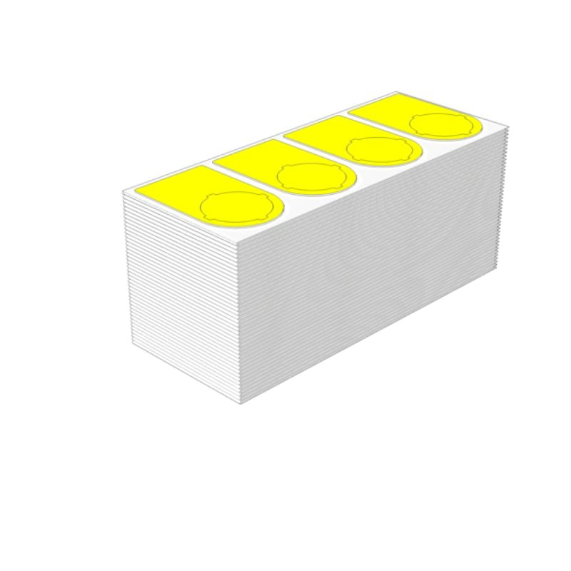 2621140000 - Yellow 47.75x27 mm Device Markers, ROHS Approved, 500 Pack  (Pack of 500)
