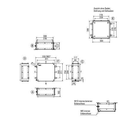 1195830000 - Stainless Steel Terminal Box (306mm x 306mm x 150mm)