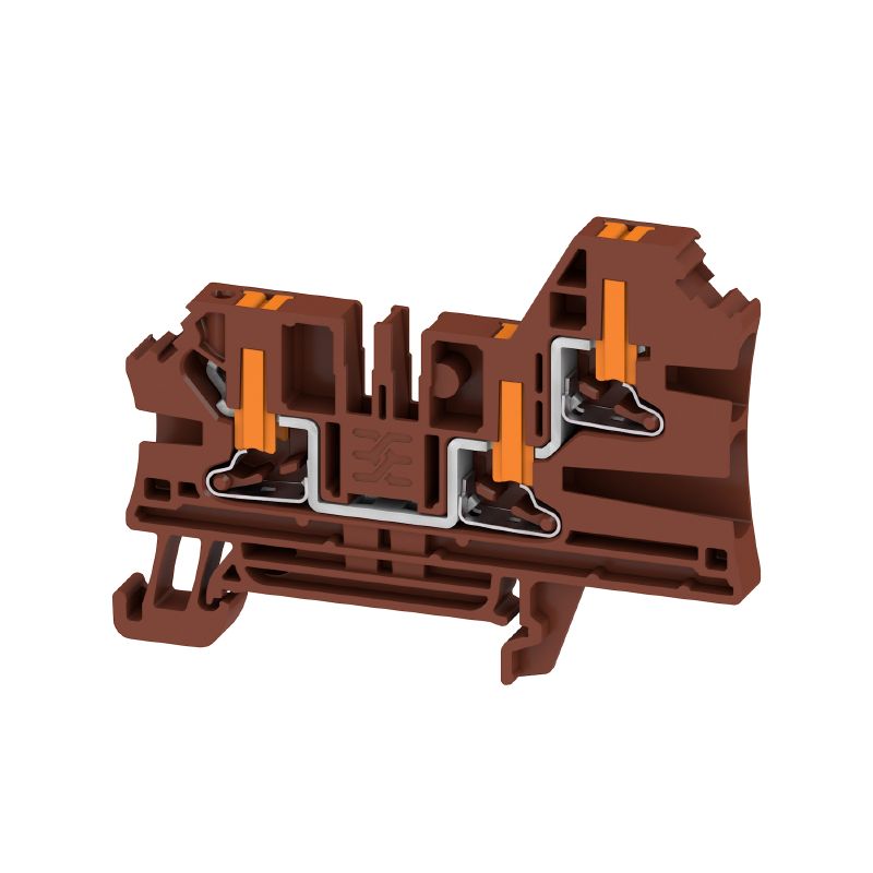 2872090000 - Brown 4mm² Terminal Block, 32A Push-In Connections  (Pack of 50)