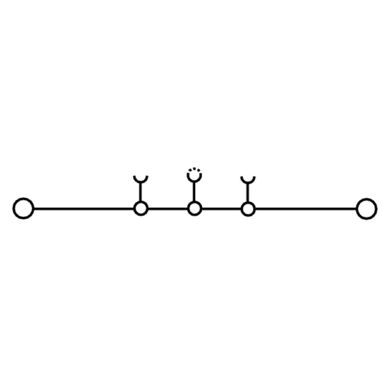 1020190000 - Black/Yellow 4mm² Screw Terminal Block for TS 35 Mounting  (Pack of 100)