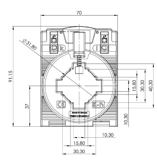 2680210000 - 1000A Closed Current Transformer for Indoor Use