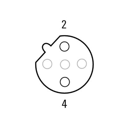 1873320400 - 4m Shielded M12 Bus Line Cable, PUR Material
