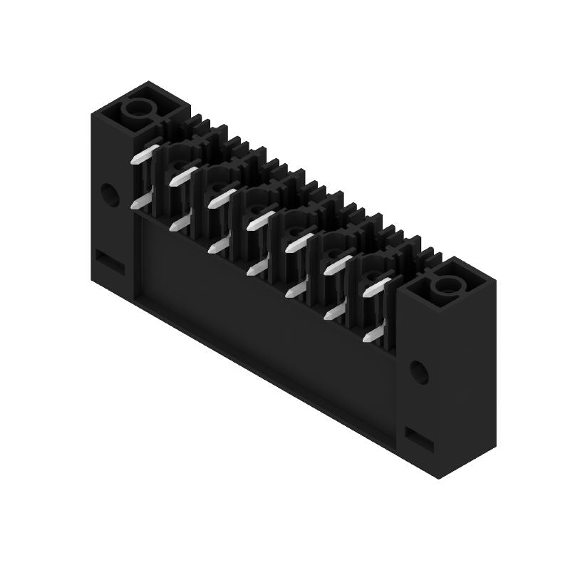 1930430000 - 7-Pole 7.62mm Black PCB Connector with Clip-On Flange  (Pack of 24)