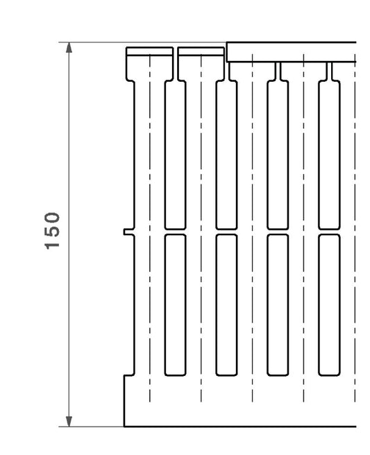 2588870000 - 2000mm PVC Cable Duct, 150mm Height, UL V-0 Rated  (Pack of 8)