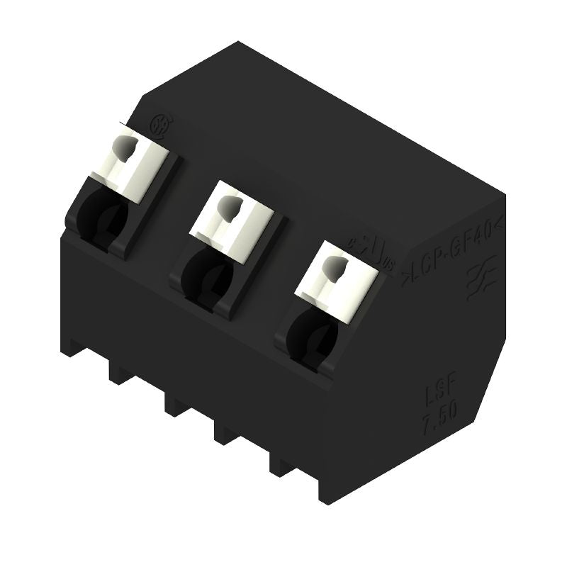 1884890000 - 7.50mm 3-Pole Black PCB Terminal with 135° Angle  (Pack of 28)