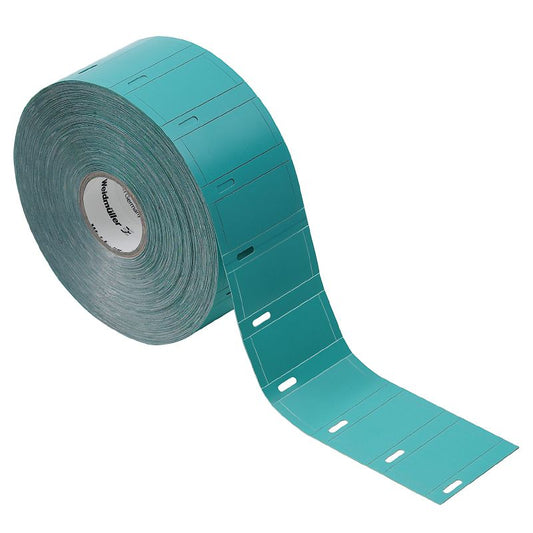 1161780000 - 50x25mm Turquoise Polypropylene Device Markers on Label Reel