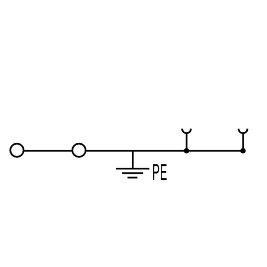 1848330000 - Green & Yellow 4mm² PE Terminal with Tension-Clamp Connection  (Pack of 50)