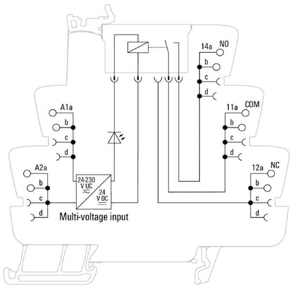 2663130000 - TRP Relay Module 24-230VUC, 1NO Contact, 16A Capacity  (Pack of 10)