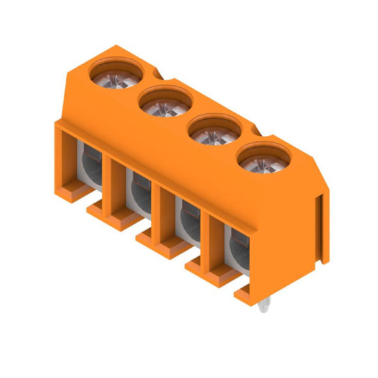 1234650000 - 5mm PCB Terminal Block with 4 Poles & Orange Clamp  (Pack of 100)