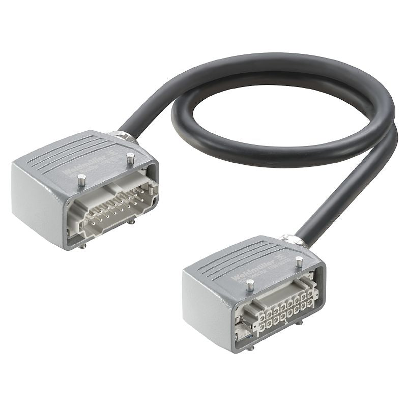 2712340100 - 1m Heavy-Duty 16-Pole Connector Assembly, Pin & Socket