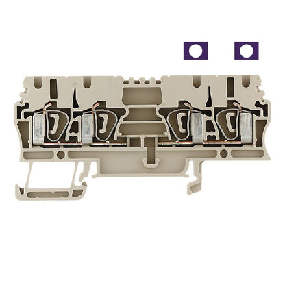 1608600000 - 2.5mm² Dark Beige Feed-Through Terminal, 800V, 24A  (Pack of 100)