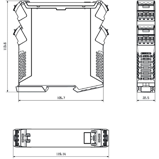 7760054165 - Three-Phase Voltage Monitoring Relay with Alarm Outputs