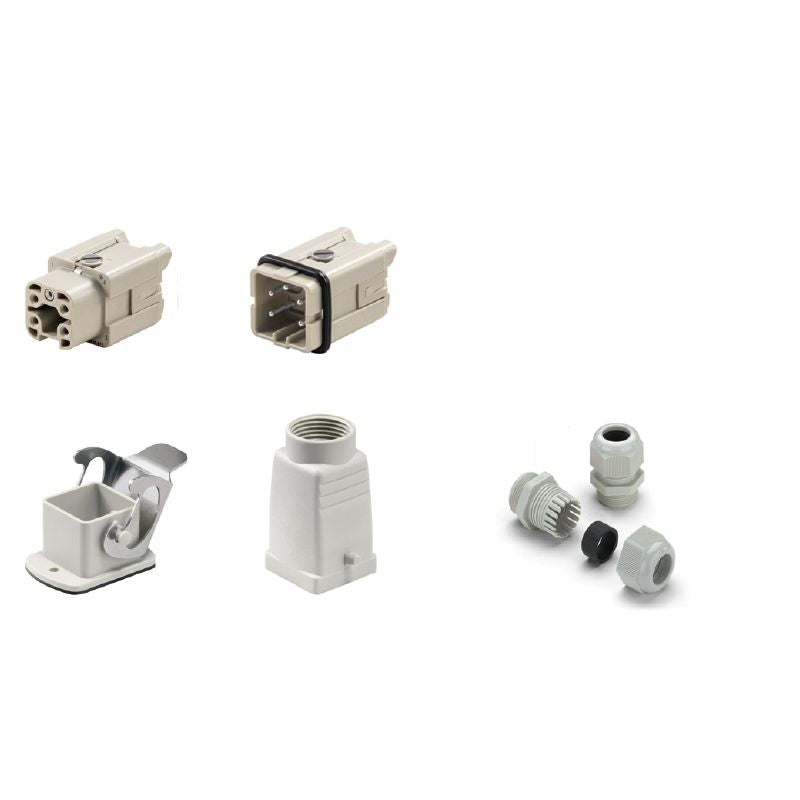 1712600000 - 4-Pole IP65 Heavy-Duty Connector Kit, 16A, 400V