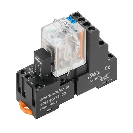 1542470000 - 220VDC Relay Module 2CO with Test Button and Gold Contacts  (Pack of 10)