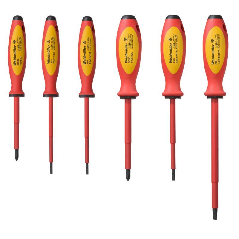 2749120000 - 6-Piece Insulated Screwdriver Set for Slotted & Phillips Use