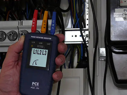PCE-PI1 - Phase Rotation Meter with Large LCD & CAT III 600V Safety