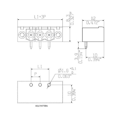 2645200000 - 5mm Pitch Connector with 4 Poles and 90° Elbow  (Pack of 250)