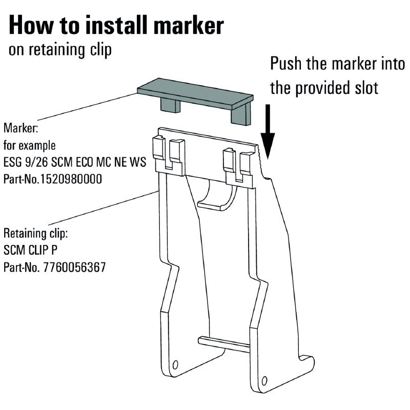 7760056367 - Durable Plastic Retaining Clip with Marker Holder  (Pack of 5)
