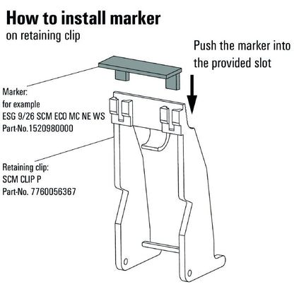 7760056367 - Durable Plastic Retaining Clip with Marker Holder  (Pack of 5)
