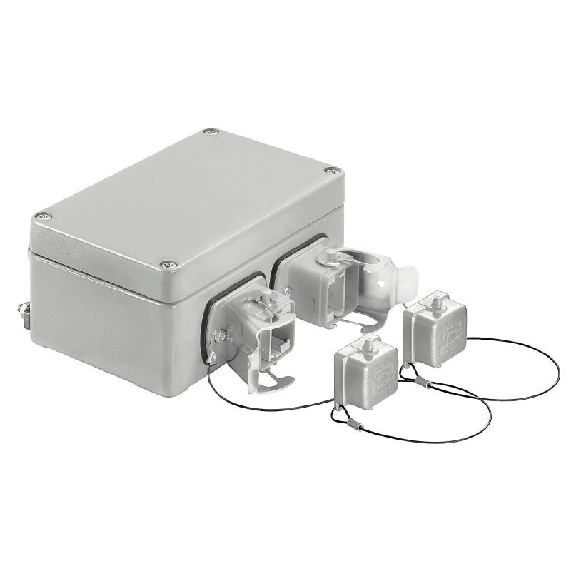 1966290000 - IP67 Junction Box, 125mm x 136mm, 2-Port Design