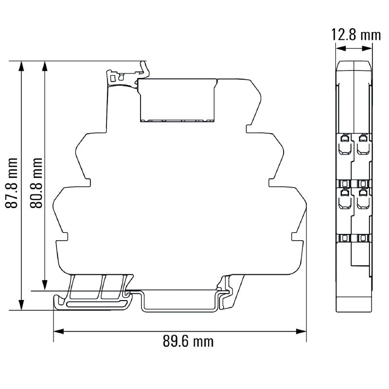 2680980000 - 24V Relay Socket with Dual Contacts, 87.8mm Depth  (Pack of 10)