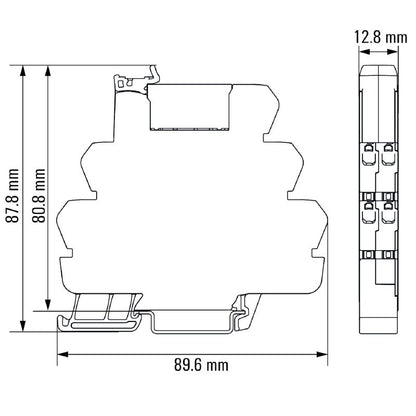 2680980000 - 24V Relay Socket with Dual Contacts, 87.8mm Depth  (Pack of 10)