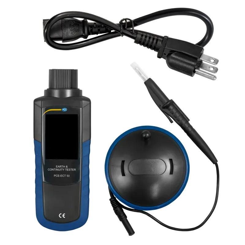 PCE-ECT 50 - Ergonomic PAT Tester with 7m Lead & Multicoloured Display