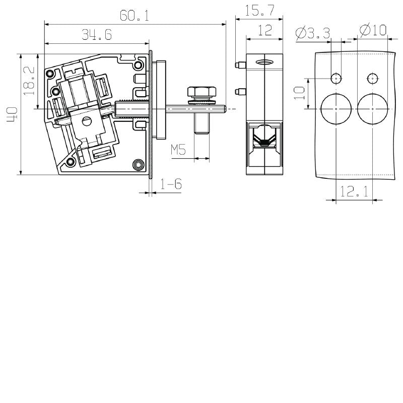 2440670000 - 16 mm² Feed-Through Terminal, RoHS Compliant  (Pack of 50)