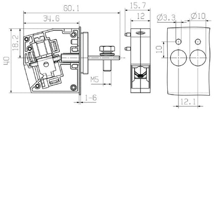 2440670000 - 16 mm² Feed-Through Terminal, RoHS Compliant  (Pack of 50)